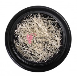 Fire din matase subtiri pentru decor unghii LSM01 White Gold